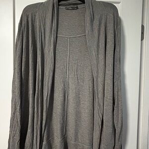 Prana Heather Gray Open-Front Women's Cardigan